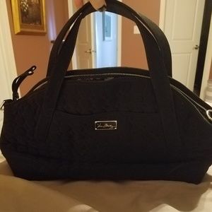 Never Used Vera Bradley Black Microfiber Satchel